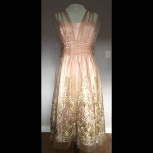 Gorgeous Pink Satin & Tulle Party Dress